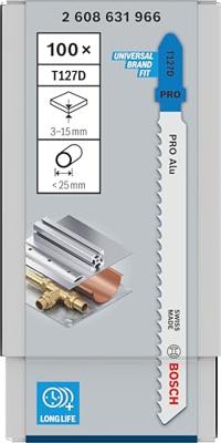 Bosch Professional T127D Decoupeerzaagblad PRO Alu VE=100 - 2608631966 - thumbnail