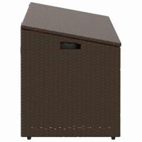 Tuinbox 110x50x58 cm poly rattan bruin - thumbnail