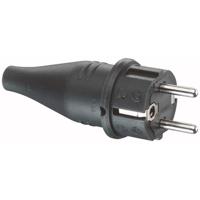 Showtec Rubber schuko stekker 230V/240V - thumbnail