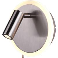 LED Wandlamp 7W Warm Wit 3000K Rond Mat Nikkel Aluminium - thumbnail