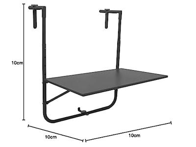 Balkontafel mat donker grijs