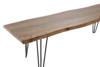 Bank DKD Home Decor 160 x 46 x 46 cm Natuurlijk Zwart Lichtbruin Alpino - thumbnail