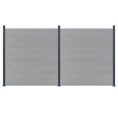 VidaXL Schuttingpalen 3 st 185 cm aluminium donkergrijs - thumbnail