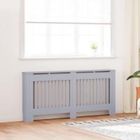 Radiatorafdekking 2 pcs Grijs 172 x 19 x 81.5 cm Bewerkt hout - thumbnail