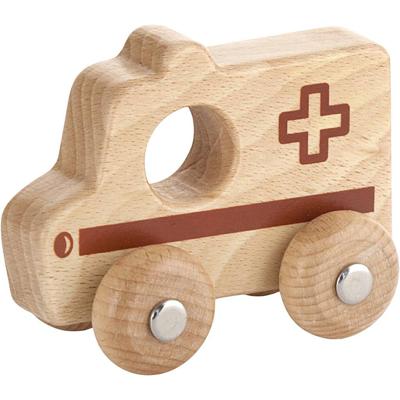 VIGA houten auto, ambulance, h: 4,2 cm, l: 9 cm, b: 7,5 cm, 1 stuk VIGA houten auto, ambulance, h: 4,2 cm, l: 9 cm, b: 7,5 cm, 1 stuk