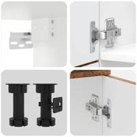 7-delige Keukenkastenset Kalmar bewerkt hout oud houtkleurig - thumbnail