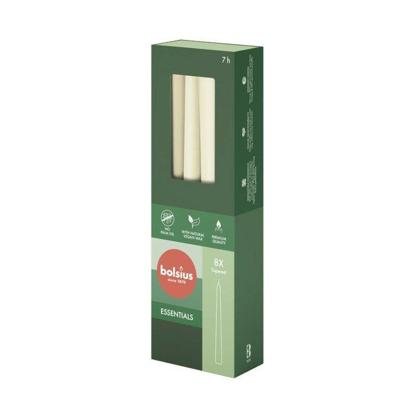 Bolsius gotische dinerkaars 8 stuks soft pearl 24,5 cm