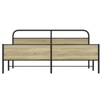 Bedframe zonder matras metaal sonoma eikenkleurig 180x200 cm - thumbnail