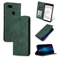Retro huid voelen Business magnetische horizontale Flip lederen case voor Google pixel 3 (Army Green) - thumbnail