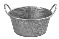 Plantenbak Ziva metaal ro 26x30.5x16 cm zink 1 stuk Countryfield - Decostar - thumbnail