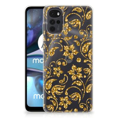 Motorola Moto G22 | TPU Case | Gouden Bloemen Motorola Moto G22 | TPU Case | Gouden Bloemen