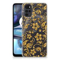 Motorola Moto G22 | TPU Case | Gouden Bloemen - thumbnail