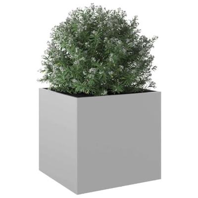 VidaXL Plantenbak 49x47x46 cm gegalvaniseerd staal zilverkleurig