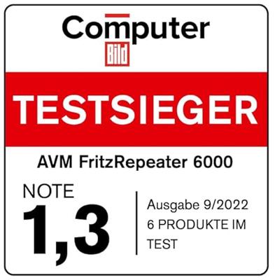 AVM FRITZ!Repeater 6000 WiFi-versterker 6000 MBit/s 2.4 GHz, 5 GHz, 5 GHz Mesh-compatible AVM FRITZ!Repeater 6000 WiFi-versterker 6000 MBit/s 2.4 GHz, 5 GHz, 5 GHz Mesh-compatible