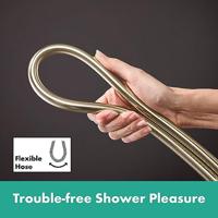 Hansgrohe Unica glijstang S Puro 65 cm met easy slide schuifstuk en Isiflex doucheslang 160 cm, Brushed Bronze - thumbnail
