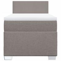 Boxspring met matras stof taupe 90x200 cm - thumbnail