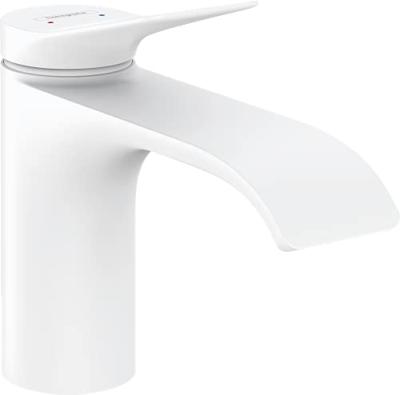 Wastafelmengkraan HansGrohe Vivenis Eengreeps 80 Met Trekwaste Mat Wit - thumbnail