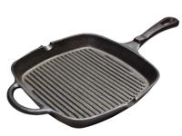 Grillpan vierkant 26cm gietijzer - thumbnail