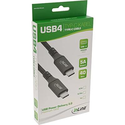 InLine 35901A USB4 Gen 3x2 40Gbps 240W USB Type-C 1m