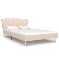 vidaXL Bedframe stof beige 120x190 cm - thumbnail