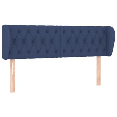 Hoofdbord met randen 163x23x78/88 cm stof blauw