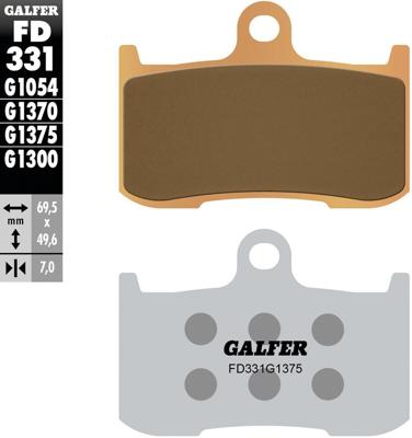 GALFER remblokken "fd331" brake pad fd331 g1375 sint.metal str.&sp.