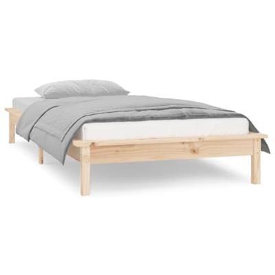 Bedframe LED massief hout 90x190 cm Bedframe LED massief hout 90x190 cm