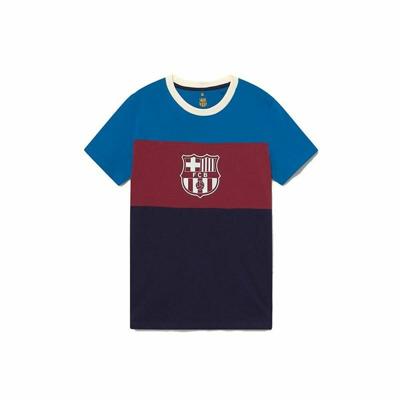 Heren Voetbal T-shirt met Korte Mouwen F.C. Barcelona Blauw - Maat: L