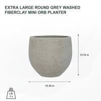 Pottery Pots Bloempot Mini Orb Grey washed-Bruin D 39 cm H 35 cm - thumbnail