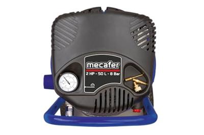 Verticale compressor - MECAFER - 425790 - 50 L - Blauw coaxiaal - Olievrij