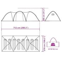 VidaXL Koepeltent 8-persoons waterdicht grijs en oranje - thumbnail