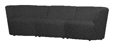 WOOOD 3-zits Bank 'Coco' Bouclé, kleur Donkergrijs WOOOD 3-zits Bank 'Coco' Bouclé, kleur Donkergrijs