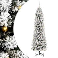 Kunstkerstboom met 300 LED Wit 210 cm PVC en Metaal en Plastic - thumbnail