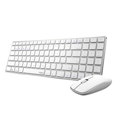 Rapoo 9300m multimodus draadloze ultraslanke desktop combo set qwerty wit