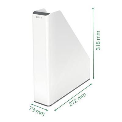 Leitz WOW Duo 53621001 Tijdschriftencassette DIN A4, DIN C4 Wit, Grijs Polystereen 1 stuk(s)