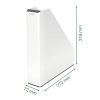 Leitz WOW Duo 53621001 Tijdschriftencassette DIN A4, DIN C4 Wit, Grijs Polystereen 1 stuk(s) - thumbnail