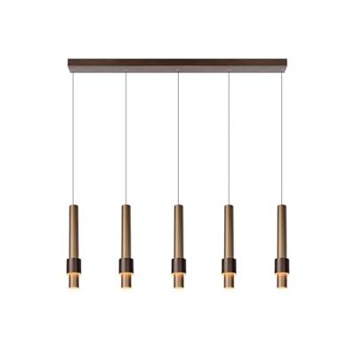 Lucide MARGARY - Hanglamp - LED Dimb. - 5x4,2W 2700K - Koffie