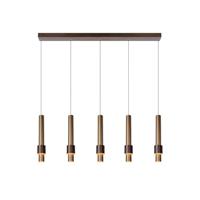 Lucide MARGARY - Hanglamp - LED Dimb. - 5x4,2W 2700K - Koffie - thumbnail