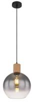 Globo HanglampMoitas zwart met hout - 15656H - thumbnail