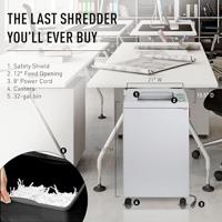 Ideal Office 3104 Papierversnipperaar 28 vellen Strip cut 4 mm P-2 120 l Ook geschikt voor Paperclips, CDs, DVDs, Nietjes, Creditcards - thumbnail