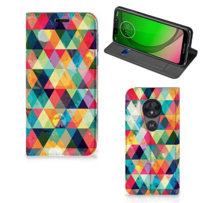 Motorola Moto G7 Play | Hoesje met Magneet | Geruit