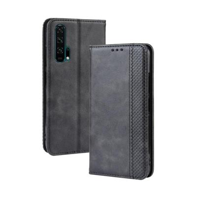 Magnetische Buckle retro Crazy Horse textuur horizontale Flip lederen case voor HUAWEI Honor 20pro met houder & kaartsleuven & fotolijstjes (zwart)