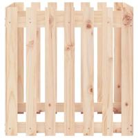 VidaXL Plantenbak met hekontwerp 70x70x70 cm massief grenenhout - thumbnail