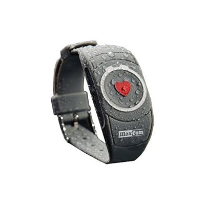 Maxcom MM 715 grote toetsen mobiele telefoon met noodoproeparmband (4,5 cm (1,8 inch) kleurendisplay, groot telefoonboek (300), FM-radio, 1,3 megapixel camera, WAP, bluetooth) zilver/zwart