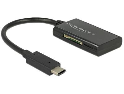 Delock 91740 USB 5 Gbps kaartlezer USB Type-C male 4 sleuven