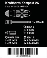 Wera Kraftform Kompakt 26 met tas, 7 -delig - 1 stuk(s) - 05051025001 - thumbnail