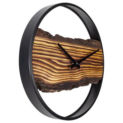Houten wandklok - Geruisloos - 30 cm - Hout/ Metaal - Bos