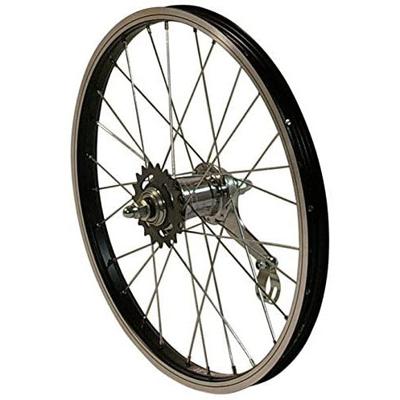 Hzb achterwiel 20 inch etrto 406 remnaaf alu zwart vaste as