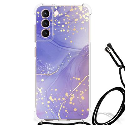 Back Cover voor Samsung Galaxy S21 FE Watercolor Paars Back Cover voor Samsung Galaxy S21 FE Watercolor Paars