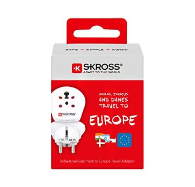 Skross SKR1500217E Travel Adapter India / Israel / Denmark To Europe - thumbnail